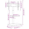 vidaXL Narożny stojak na telewizor 32-65 cali, 2-poziomowy, czarny
