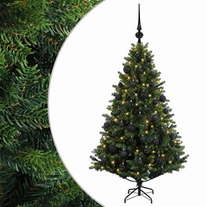 vidaXL Sztuczna choinka z bombkami 120 cm 150 LED Ciepła biel