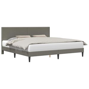 vidaXL Ramka ł&oacute;żka jasnoszary 180 x 200 cm Tkanina sztruksowa