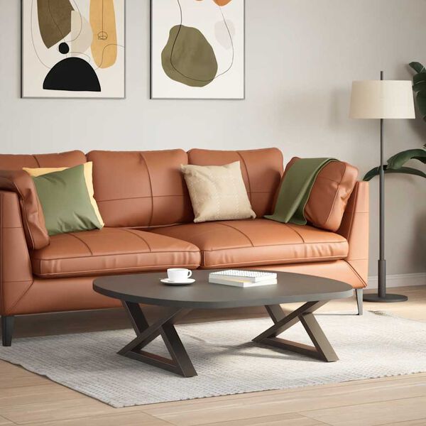 vidaXL Nogi do stolika kawowego 2 szt. Naturalna stal 70x(30-31,3) cm Stal