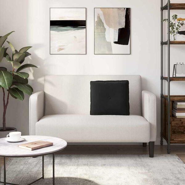 vidaXL Poduszka na plecy Czarny 50 x 45 cm Tkanina sztruksowa