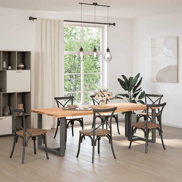 vidaXL Nogi do stołu jadalnego w kształcie litery T 2 szt. Antracyt 90x35x(72-73) cm Stal