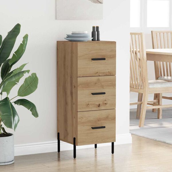 vidaXL Bufet dąb artisan 34 x 34.5 x 90 cm Materiał drewnopochodny