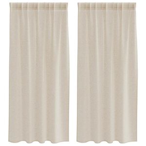 vidaXL Firany Voile 2 szt. piaskowy 175 x 140 cm Poliester