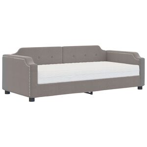 vidaXL Sofa z materacem do spania, kolor taupe, 80x200 cm, tkanina