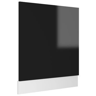vidaXL Panel do zabudowy zmywarki, wysoki połysk, czarny, 59,5x3x67 cm