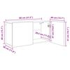vidaXL Szafka pod telewizor 4 pcs Stare drewno Materiał drewnopochodny