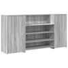 vidaXL Biurko recepcyjne szare Sonoma 200x50x103,5 cm Drewno klejone