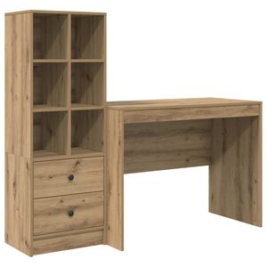 vidaXL Biurko Dąb rzemieślniczy 145.5 x 50 x 127 cm 2 szt.