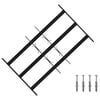 vidaXL Krata zabezpieczająca do okien z 3 poprzeczkami 3 pcs 43-74 cm