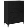 vidaXL Highboard Czarny Dąb 69,5 x 34 x 180 cm Materiał drewnopochodny