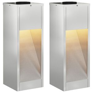 vidaXL Solarna Lampa LED na Ścieżkę 2 szt. Ciepła biel 18 x 18 x 50 cm