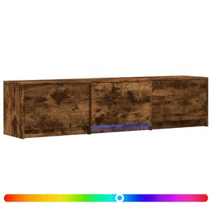 vidaXL Szafka RTV z LED 165 x 34 x 40 cm Dąb Wędzony