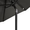 vidaXL Parasol ogrodowy na stalowym słupku, antracyt, 225x225x212 cm