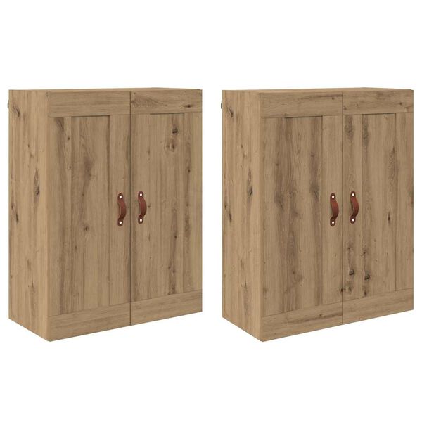 vidaXL Szafka wisząca 2 pcs Dąb rzemieślniczy 69,5 x 34 x 90 cm