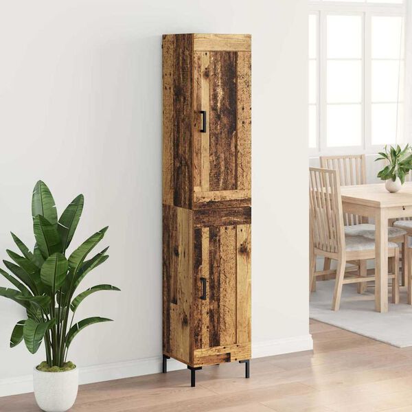 vidaXL Highboard Stare drewno 34,5 x 34 x 180 cm