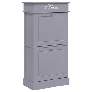 vidaXL Szafka na buty, szara, 50 x 28 x 98 cm, drewno paulownia