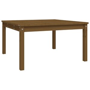 vidaXL Stolik ogrodowy, brązowy, 82,5x82,5x45 cm, lite drewno sosnowe
