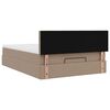 vidaXL Rama ł&oacute;żka otomana z materacem, cappucino, 140x190 cm, ekosk&oacute;ra