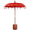 vidaXL Baliński Parasol z Bazą Czerwony i brązowy 190 x 190 x 295 cm