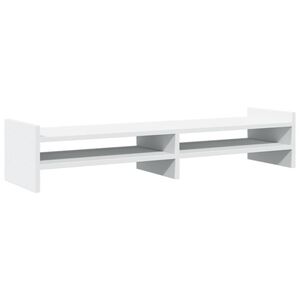 vidaXL Podstawka pod monitor, biała, 100x27x20 cm