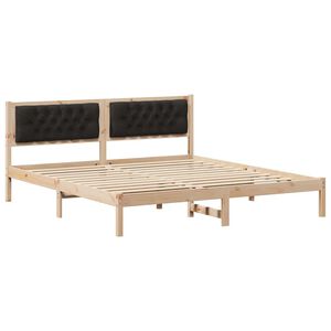 vidaXL Ramka ł&oacute;żka Czarny 160 x 200 cm Lite drewno sosnowe