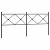 vidaXL Metalowe wymienne wezgłowie, czarne, 200 cm