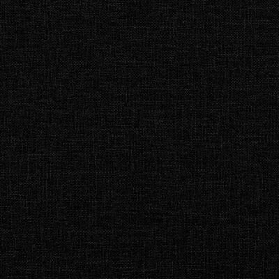 vidaXL Rozkładana kanapa, czarna, tapicerowana tkaniną