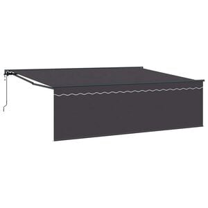 vidaXL Markiza wysuwana Antracyt 450 &times; 350 cm Poliester i aluminium
