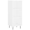 vidaXL Wysoka szafka, biała, 34,5x34x180 cm, materiał drewnopochodny