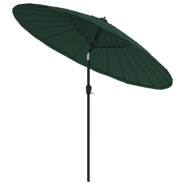 vidaXL Parasol ogrodowy na słupku aluminiowym, 270 cm, zielony