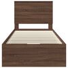 vidaXL Ramka ł&oacute;żka Brązowy dąb 90 x 200 cm Drewno inżynieryjne