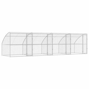 vidaXL Kenel dla Ps&oacute;w 4 szt. srebrny 8 x 2 x 2 m Stal galwanizowana