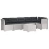 vidaXL Sofa Ogrodowa 6-osobowa z Poduszkami w Wyglądzie Rattanu PP