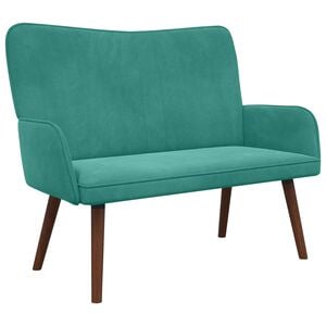 vidaXL Sofa dwuosobowa Turkusowy 115 x 61 x 87 cm Welur