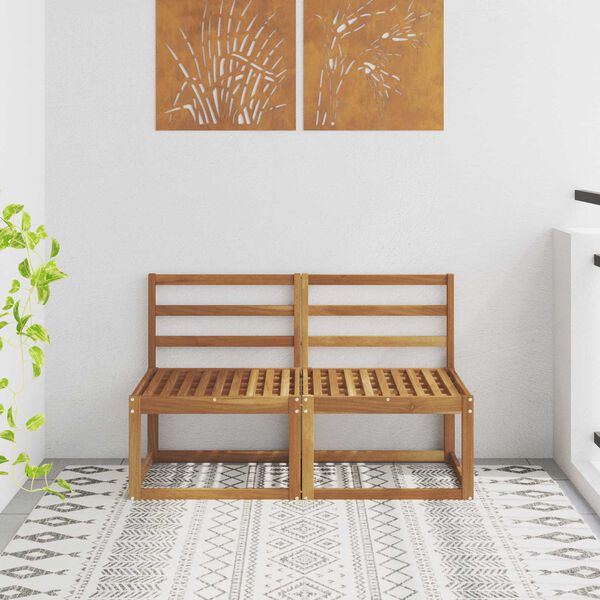 vidaXL 2 Sztuka Środkowa sofa ogrodowa Lite Drewno Akacji Naturalny