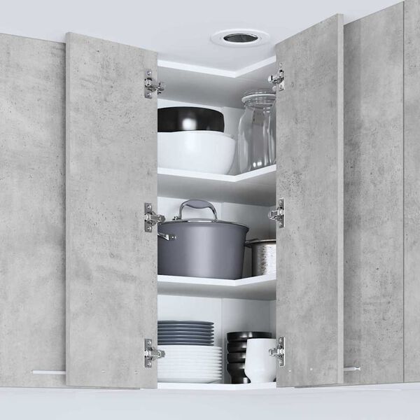 vidaXL Szafka wisząca Betonowa szarość i biel 57 x 57 x 80 cm