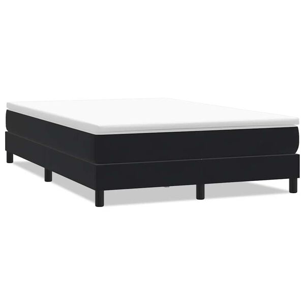 vidaXL Łóżko Box Spring bez materaca Czarne 140x210 cm Aksamit