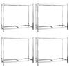 vidaXL 2-poziomowe regały na opony, 4 szt., 110x40x110 cm, stal