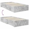 vidaXL Ramka ł&oacute;żka Betonowy szary 100 x 200 cm Materiał drewnopochodny