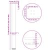 vidaXL Nogi do stołu barowego 4 szt. Naturalna stal 100-102 cm Stal