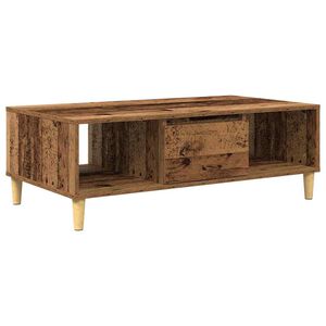 vidaXL Stolik kawowy Stare drewno 102 x 55 x 35 cm