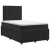 vidaXL Ł&oacute;żko kontynentalne z materacem Czarny 120 x 190 cm Welur
