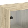 vidaXL Szafka wisząca ze szklanymi drzwiami, dąb sonoma, 68x37x68,5 cm