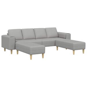 vidaXL Sofa do salonu 3 pcs Szary chmur Poliester