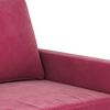 vidaXL Sofa 2-osobowa, winna czerwień, 120 cm, tapicerowana aksamitem