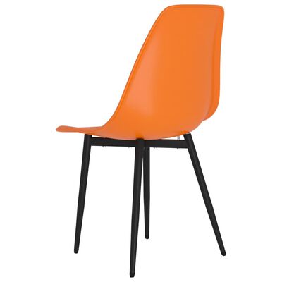 vidaXL Krzesła stołowe, 4 szt., pomarańczowe, PP