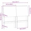 vidaXL Tapicerowane wezgłowie Ciemnoszary 135 cm Lite drewno sosnowe