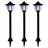 vidaXL Zewnętrzne lampy solarne LED, 3 szt., czarne