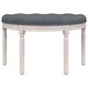 vidaXL Ławka, ciemnoszara, 81,5x41x49 cm, obita aksamitem